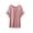 Pink, variant on Women's Blouse Short Sleeve Ruffle,Elegant Round Neck Shirred Top,Soft Silky Flowy Loose Fit Tunic with Flutter Sleeve Detail for Summer Daily Wear