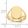 thumbnail image 3 of 14K Yellow Gold 14.0X10.0mm Closed Back Signet Ring (Size 6.75) Made In United States rs183, 3 of 3