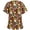 0#Red, variant on Njagoc3 Womens Artistic Color Splash Print V-Neck Healthcare Shirt, Breathable Short Sleeve Scrub Top for Nurses, Stretchy Casual Medical Uniform with Pocket Detail