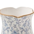 thumbnail image 4 of My Texas House 8" White/Blue Floral Scallop Trim Ceramic Vase, 4 of 5
