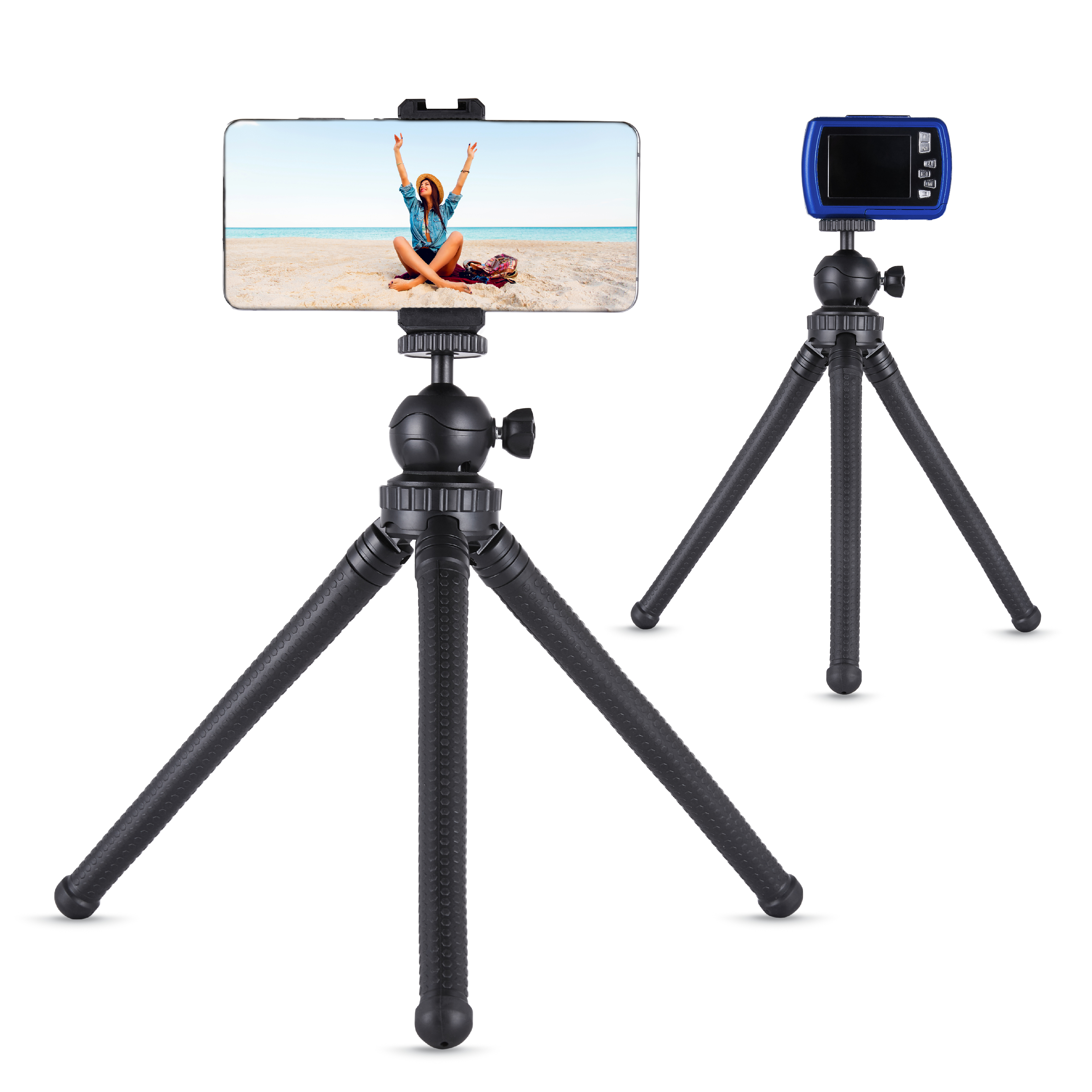 onn Focus 12" Flexible Mini Tripod with Smartphone Cradle photo 6
