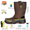 thumbnail image 3 of SAFETOE Work Boots for Men Cow Leather Safety Boot 8-inch Composite Toe Industrial Construction Boots for Oil,Gas,Mine, 3 of 8