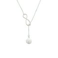 thumbnail image 2 of Delight Jewelry Silvertone Large Volleyball Silver tone Elegant Infinity Lariat Necklace, 2 of 4