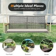 thumbnail image 6 of Costway 2-Person Patio Wicker Hanging Swing Chair Loveseat Cushion Off White, 6 of 10