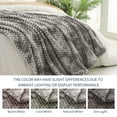 thumbnail image 6 of Exclusivo Mezcla Large Soft Fleece Throw Blanket, 50"x70" Stylish Jacquard Throw Blanket for Couch, Cozy, Warm, Lightweight Tie-dye Grey Blanket, 6 of 10