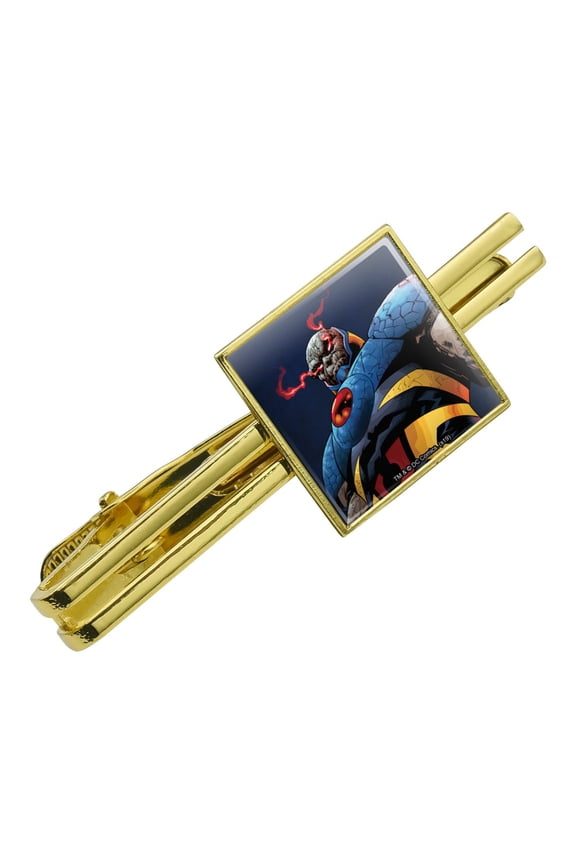 Superman Darkseid Character Square Tie Bar Clip Clasp Tack- Silver or Gold