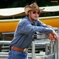 thumbnail image 3 of WHIPPY Cowboy Hat for Men Women Western Cowgirl Hat Wide Brim Straw Hat with 2 Pcs Hatbands, 3 of 8