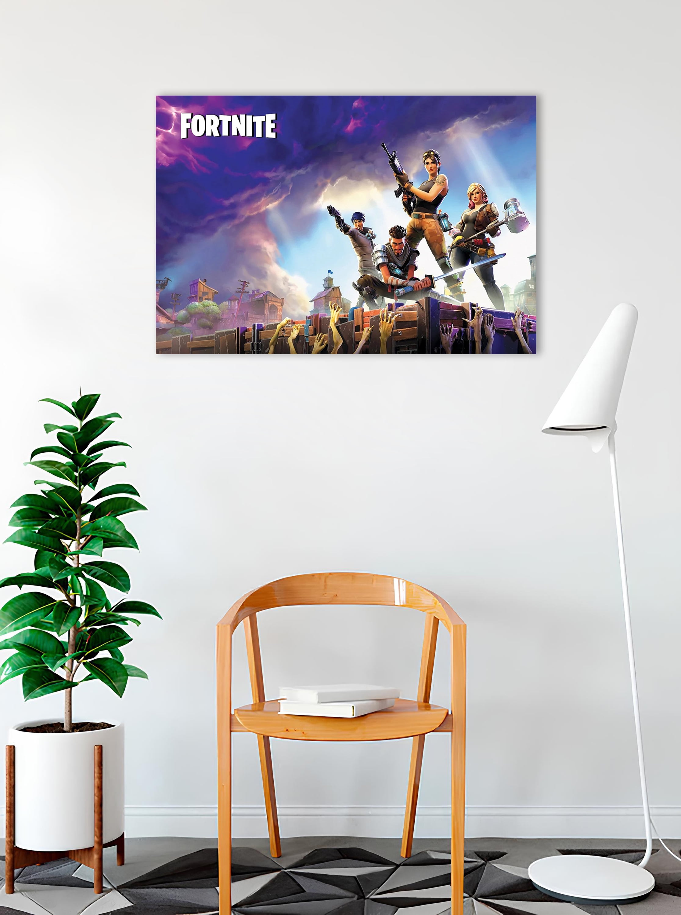 BUY ART FOR LESS Officially Licensed Fortnite Zombies 24 x 36 Inch