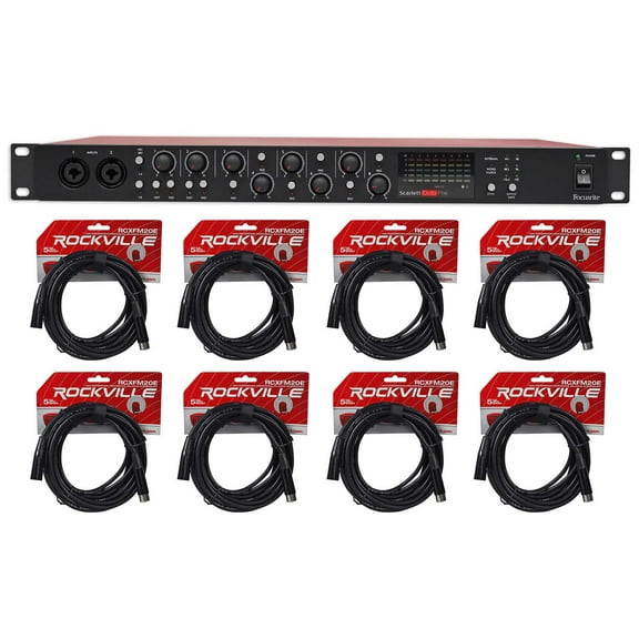 Focusrite Scarlett OctoPre 8-Channel Microphone Mic Preamp   (8) XLR Cables