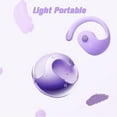 thumbnail image 4 of Over The Ear Earbuds Open Ear Buds Headphones Over Ear Air Bone Conduction Earbuds Earphones Bone Conducting Air Bone Conduction Headphones Bluetooth Over-Ear Purple, 4 of 7