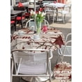 thumbnail image 5 of Outdoor Tablecloth with Umbrella Hole for Patio/Picnic/Party/Camping, Vintage Farmhouse Waterproof Table Cloth Round Cover Washable, Brown Country Star Berries Wooden Grain (Dia 60"), 5 of 8