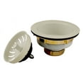 thumbnail image 1 of Keeney K1439BSQ Deep Thread 3.5-in. Cast Brass Kitchen Sink Strainer, Inch Opening, Biscuit, 1 of 5
