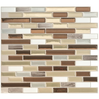 SMART TILES Peel and Stick Backsplash Tiles - 4 Sheets of 12in x