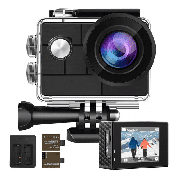 Cámara De Acción 4k 16mp Wifi Con 2 Baterías Malubero Cámara de Acción 4K