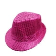 thumbnail image 6 of TiaoBug Men Sequin Vest Sleeveless Tuxedo Waistcoat Jacket With Hat Jazz Dance Costume Hot Pink M, 6 of 7