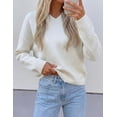 thumbnail image 6 of PRETTYGARDEN Women's Fall Fashion V Neck Cozy Sweaters | Soft Stretchy Warm, Chunky Knit Pullover, Loose Fit Long Sleeve Tops, Dressy Casual Blouses,Trendy Holiday Winter Outfits, 6 of 10