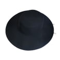 thumbnail image 3 of 1 sombrero clásico de copa plana estilo británico Jazz Hat de ala recta Manhattan Hat Cap para unisex (negro), 3 of 5
