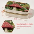 thumbnail image 5 of Mushroom Velvet Portable Earring Holder with Removable Compartment - Gift for Jewelry Lovers - Necklace Holder, Jewelry Boxes, 5 of 7