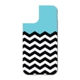 thumbnail image 3 of DistinctInk Custom SKIN / DECAL compatible with OtterBox Defender for iPhone 11 (6.1" Screen) - Black White Blue Chevron - Black & White Chevron Stripes Pattern, 3 of 5