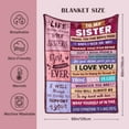 thumbnail image 6 of Sister Gifts from Sister Adult to My Sister Blanket Sister Birthday Gifts Big Sister Gifts from Little Sister Birthday Gifts for Women Soul Sister Gifts Sister Blanket 50"x60", 6 of 6