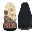 thumbnail image 6 of XYZCANDO Comfortable Car Seat Covers Auto SUV Van, Anti-Scratch Elastic Carseat Covers 2pcs Polyester Dragonfly Flowers Pattern, 6 of 10