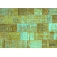 thumbnail image 1 of Ahgly Company Indoor Rectangle Patchwork Turquoise Blue Transitional Area Rugs, 2' x 3', 1 of 4