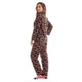 thumbnail image 2 of #FollowMe Printed Microfleece Button-Front PJ Pant Set with Socks  Soft & Stylish Sleepwear (Black - Candy Cane, Small), 2 of 4