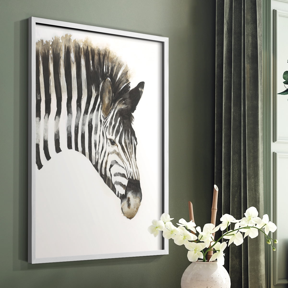Zebra Stripes Framed Print - Solid Wood in Single Picture Frame Solid Wood 2 Framed Print