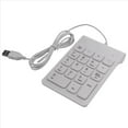 thumbnail image 2 of 3X Mini USB Wired Numeric Keypad Numpad 18 Keys Digital Keyboard for Accounting Teller Laptop Windows Android (White),3 x Wired Keyboard,white, 2 of 9
