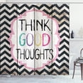thumbnail image 1 of Ambesonne Saying Shower Curtain, Think Thoughts Message, 69"Wx84"L, Multicolor, 1 of 3