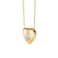thumbnail image 2 of Diamond-Accent 14K Yellow Gold over Sterling Silver Heart Initial Pendant Necklace, 2 of 3
