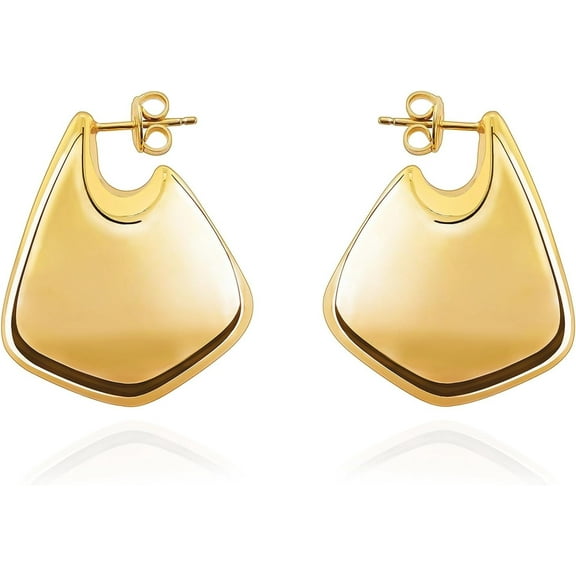 Chunky Gold Knot Earrings Statement Earrings for Women Gold Plated Dupes Geometric Dangle Earrings Hypoallergenic Fashion Trendy Jewelry Gifts