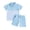 Sky Blue, variant on Toddler Boys Sets Clothes 4T Summer Clothes Sets for Boys Fashion Cute and Casual Summer Boys' Striped Collared Short-Sleeved T-Shirt and Shorts Pants Sets（2-5 Years）