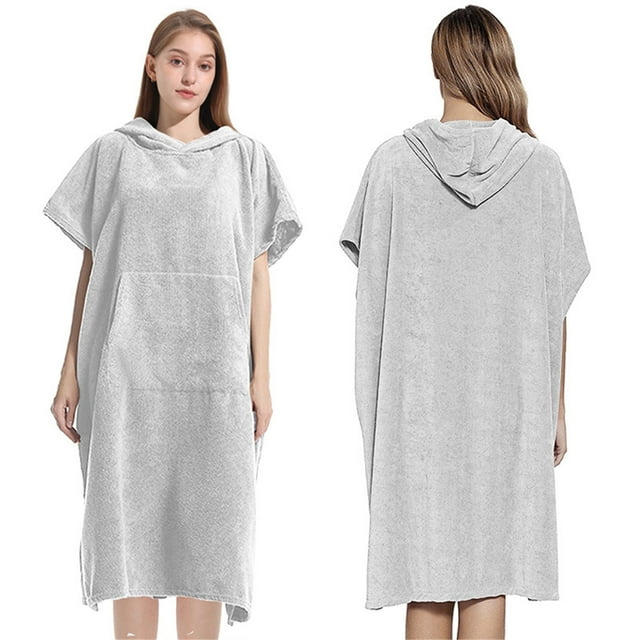 MIASHUI Ultra-Fine Fiber Hooded Cape Towel Quick-Dry Diving Swimming Beach Surfing Unisex Changing Robe Scarf GY1