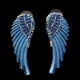 thumbnail image 5 of Pendientes colgantes de ángel grande de cristal brillante de moda para mujer Sunnimix Pendientes cristalinos del Rhinestone, 5 of 8