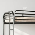 thumbnail image 4 of Kacho Metal Bunk Bed, Twin Over Twin Bunk Bed with Safety Full-Length Guardrail and 2 Ladders, Space Saving Bunk Bed for Adults Teens, No Box Spring Needed, Easy Assembly, Noise Free, Black, 4 of 7