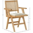 thumbnail image 3 of Meridian Furniture Abby Cream Vegan Leather Dining Arm Chair (Set of 2), 3 of 8