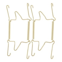 Raindrops 2pcs U-Shaped Invisible Spring Plate Hangers Metal Wall Plate Holders for Display Decorative Plate Wall Hanger Heavy Duty Plate Display Hooks