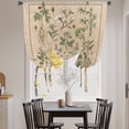 thumbnail image 3 of Vintage Botanical Balloon Curtains for Bedroom/Front Door/Bathroom, Country Herbs Leaves Plants Flowers Brown Tie Up Curtains 63 Inch Length Kitchen Curtains Shades for Windows 46"x63", 3 of 8