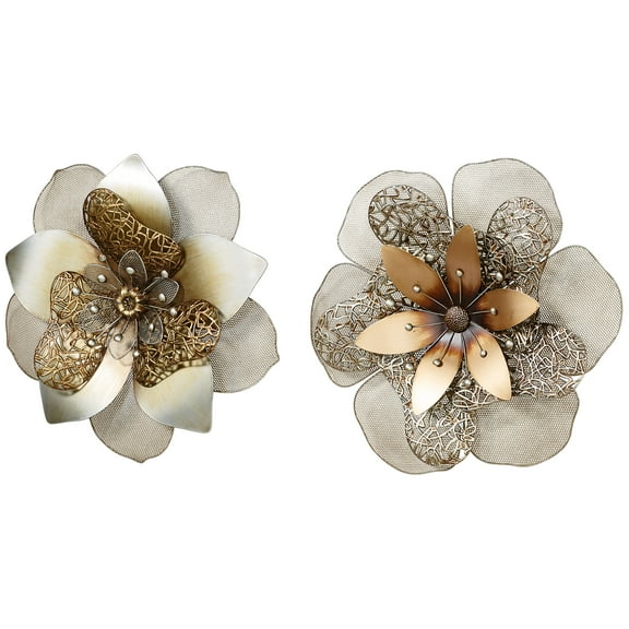 Penbrook Floral Wall Art Multi Metallic Set of Two 2