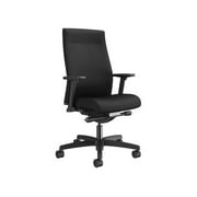 HON Ignition Adjustable Arms Fabric Task Chair - Fabric Seat - Fabric Back - Black Frame - 5-star Base - Black - 27" Wid