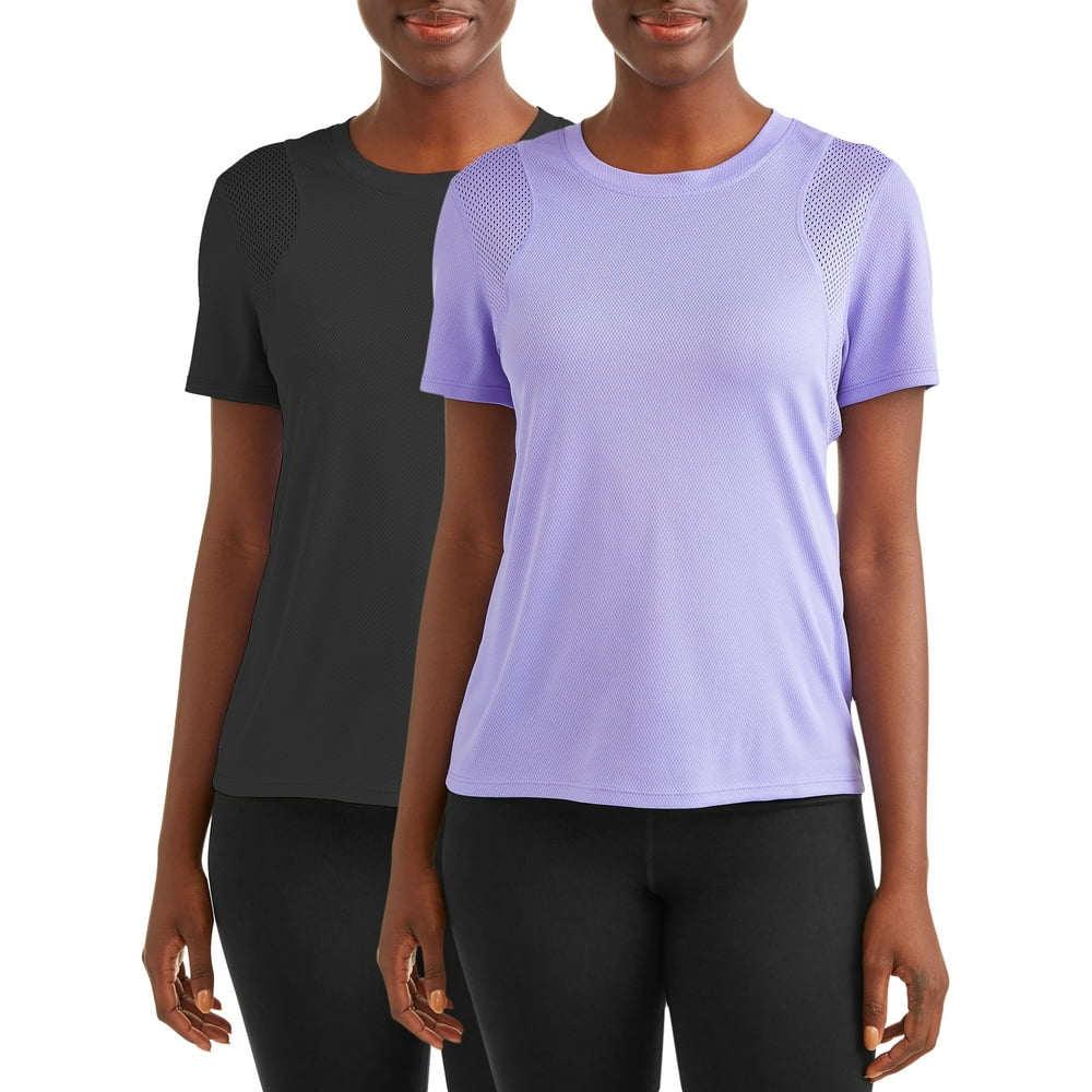 Avia Avia Women's Active Performance Crewneck TShirt, 2Pack
