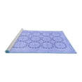 thumbnail image 2 of Ahgly Company Machine Washable Indoor Round Abstract Blue Modern Area Rugs, 6' Round, 2 of 4