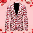 thumbnail image 2 of YAYUBA Men's Casual Lapel Blazer Valentines Day Suit Muticolor Button Business Jacket Regular Fit Sports Coats Jackets for Prom,Party,Dinner, 2 of 3