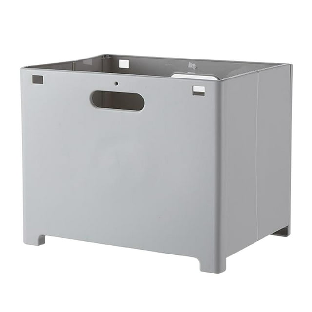 Cesta de almacenamiento de ropa sucia plegable de pared, organizador de juguetes de plástico Gris L