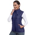 thumbnail image 2 of Women's Lightweight Packable Puffer VestWarm Quilted Windproof Sleeveless Jacket with 5 Zipper Pocketsfor Golf Hiking Travel Casual Wear Navy XS, 2 of 8