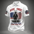 thumbnail image 2 of Mens 911 Polo Shirts Short Sleeve Collared Golf Tees 911 Never Forget Print 9/11 25th Anniversary Shirt American Flag Faith Hope Courage Tshirt, 2 of 5
