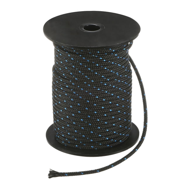 Cuerda de arranque de retroceso Uxcell 3mm 30m Cuerda de nylon para motosierra Negro Azul