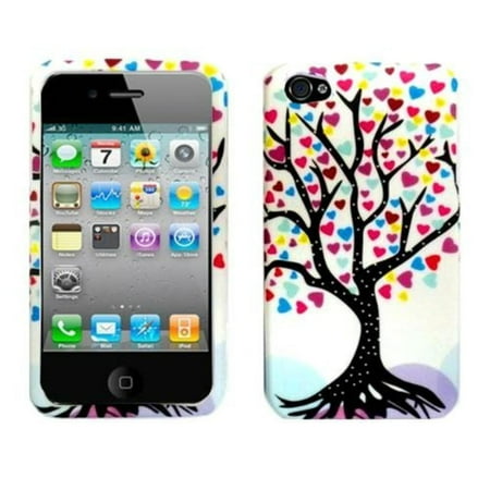 - Colorful Love Tree Print Design Plastic Matte Rubberized Texture Design for Anti-Slip Grip Snap On Case Cover for Case Cover Accessory for APPLE.., By Importer520,USA