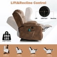 thumbnail image 3 of Power Lift Recliner Chair with Massage and Heat for Elderly, Electric Recliner Chairs for Adults, Cup holders, Remote Control, Side Pockets, USB Ports, Ochre, 3 of 8